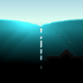 An ocean draining into an unidentified submarine cave; it started when the player's Blockhead approached